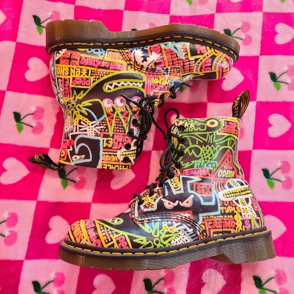 Dr. Martens x Mark Wigan Kaboom Graffiti Pascal boots